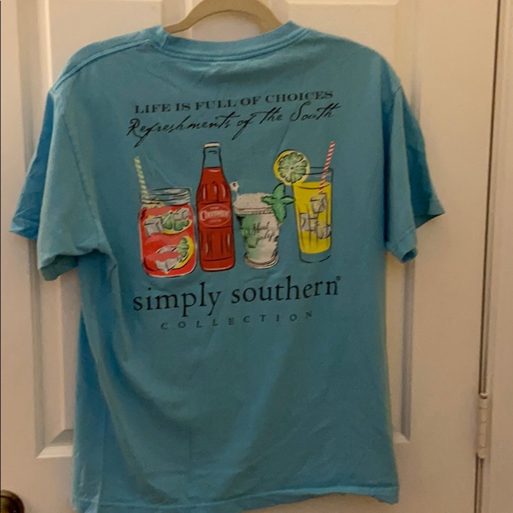 Simply Southern blue t shirt size M